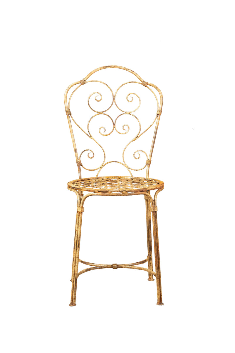 Biscottini Sedia in ferro battuto da esterno da giardino da pranzo