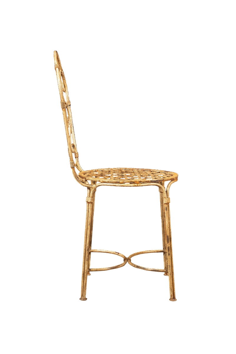 Biscottini Sedia in ferro battuto da esterno da giardino da pranzo