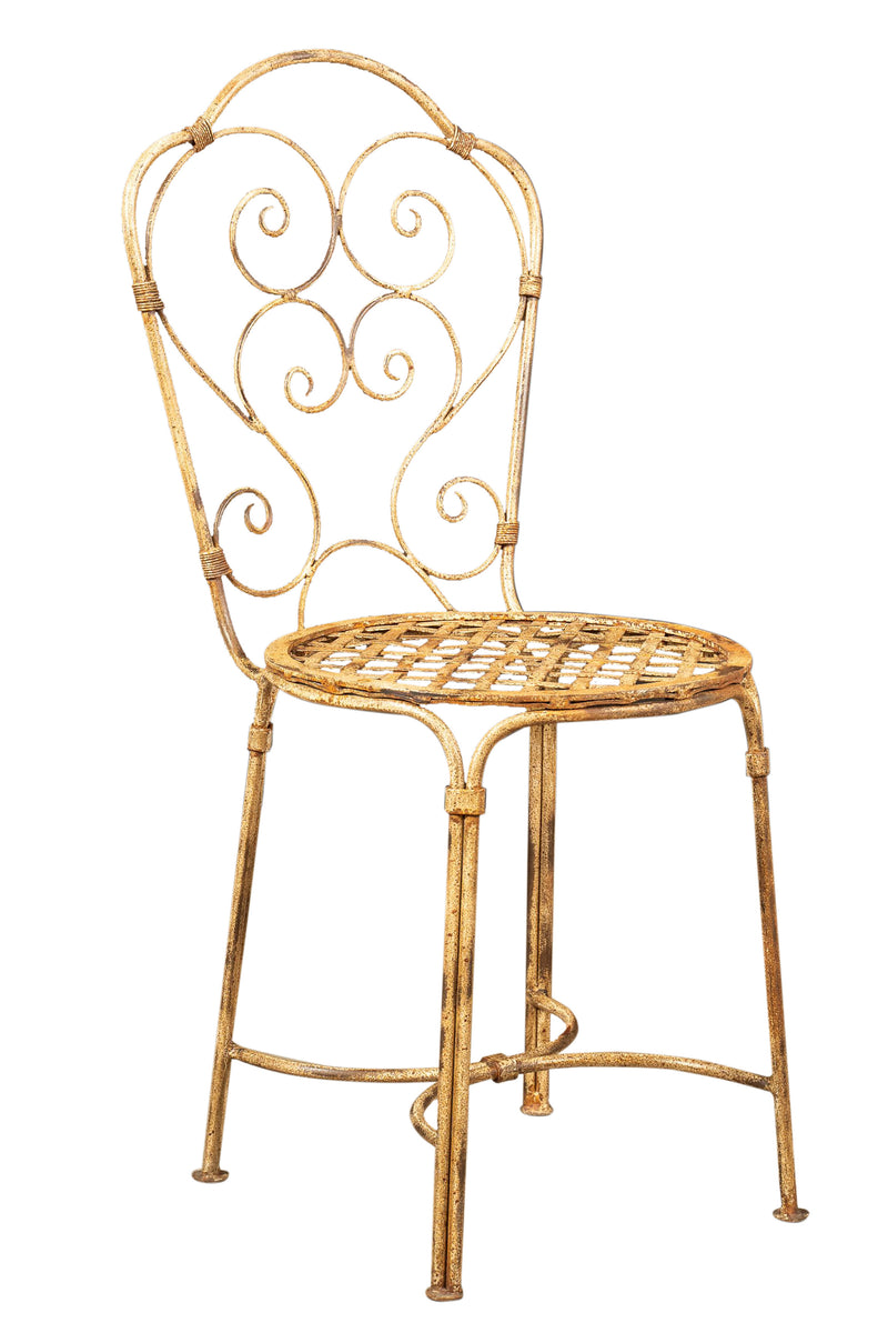 Biscottini Sedia in ferro battuto da esterno da giardino da pranzo