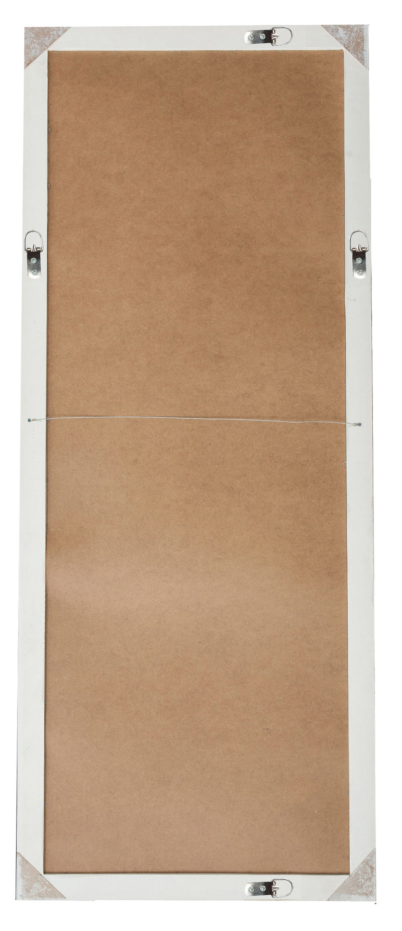 Biscottini Specchio Specchiera da parete e appendere verticale/orizzontale L72xPR4xH180 cm finitura bianca anticata.