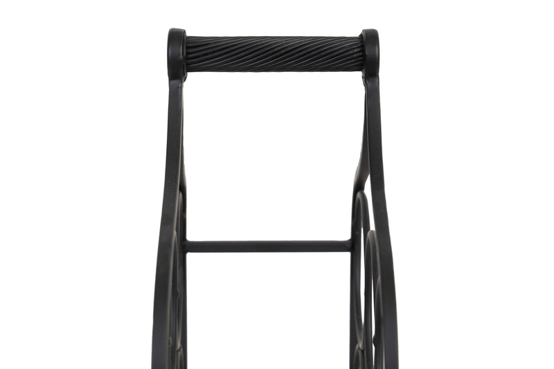 Biscottini Porta bottiglie in ferro battuto finitura nera anticata