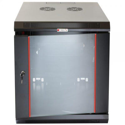 Armadio Rack 19'' a muro 20 unità sezione unica prof. 450mm Nero