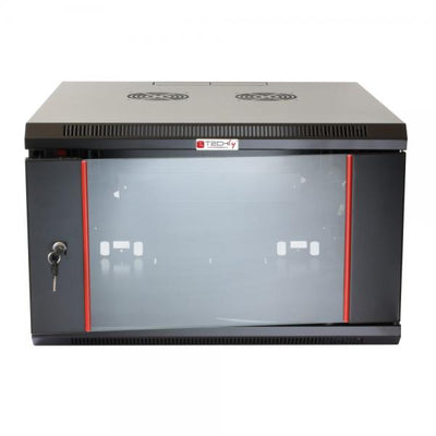 Armadio Rack 19'' a muro 6 unità sezione unica prof. 450mm Nero