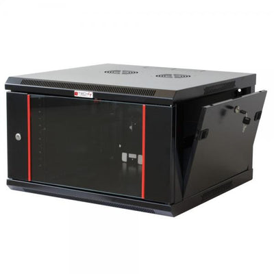 Armadio Rack 19'' a muro 6 unità sezione unica prof. 450mm Nero