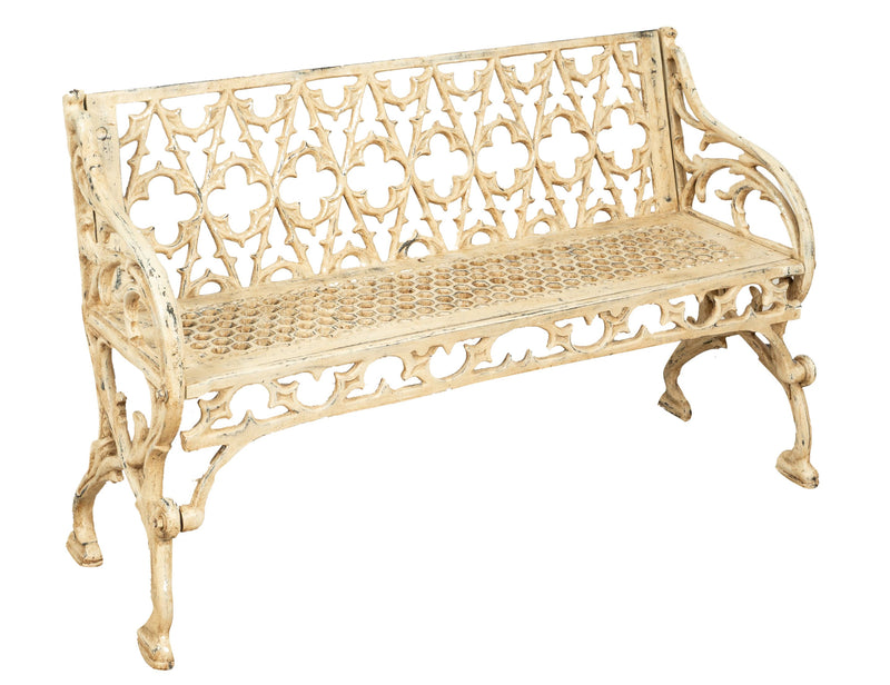 Biscottini Panchina Liberty in ghisa finitura anticata Molto Robusta, stabile Offerta