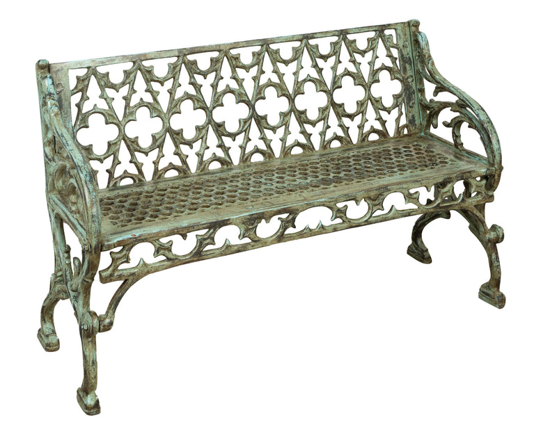 Biscottini Panchina Liberty in ghisa finitura anticata Molto Robusta, stabile Offerta