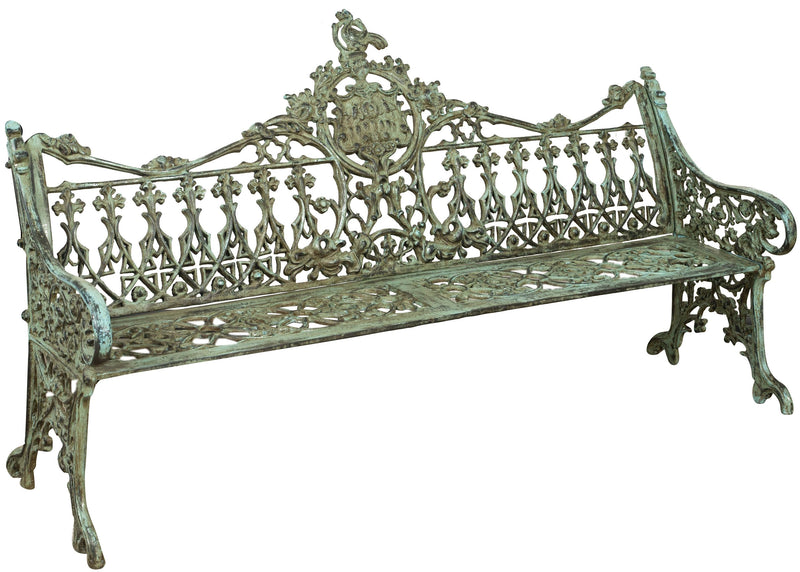 Biscottini Panchina Liberty in ghisa finitura anticata Molto Robusta, stabile Offerta