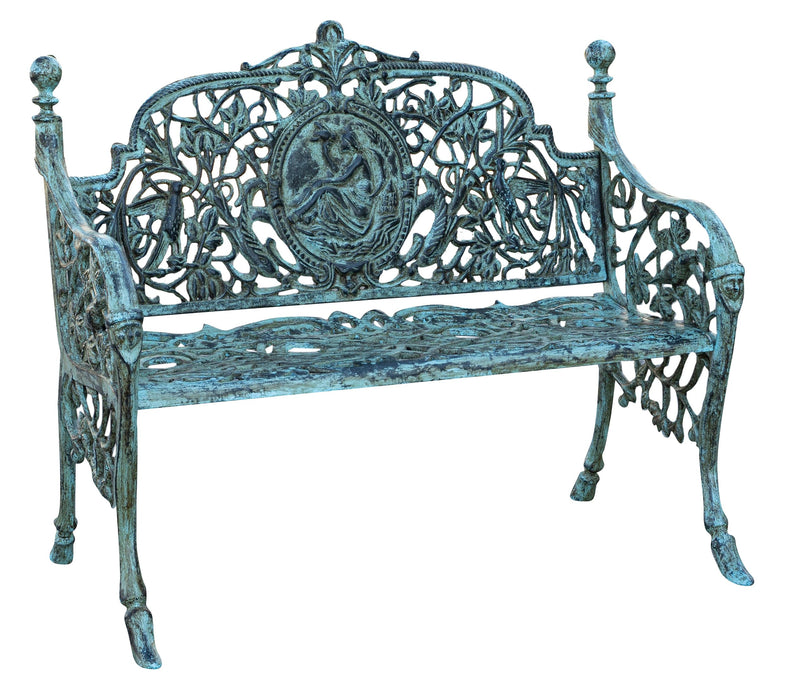 Biscottini Panchina Liberty in ghisa finitura anticata Molto Robusta, stabile Offerta