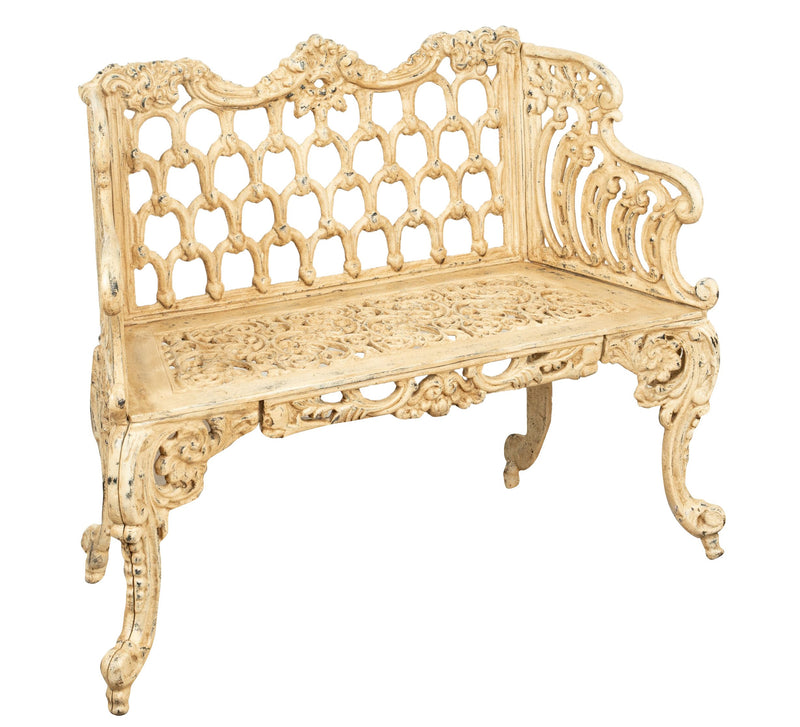 Biscottini Panchina Liberty in ghisa finitura anticata Molto Robusta, stabile Offerta