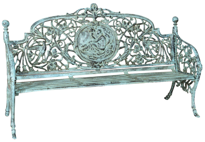 Biscottini Panchina Liberty in ghisa finitura anticata Molto robusta, stabile Offerta