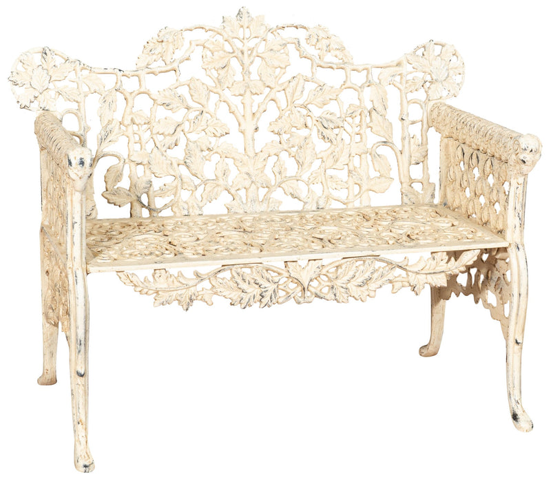 Biscottini Panchina Liberty in ghisa finitura anticata Molto robusta, stabile Offerta