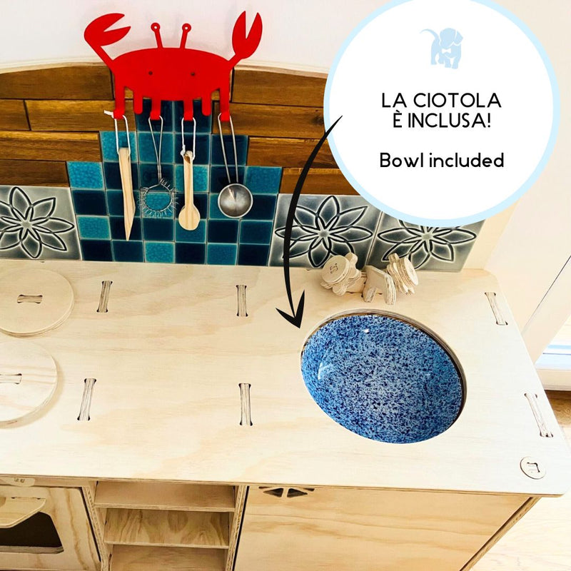 Cucina Montessori in legno per bambini