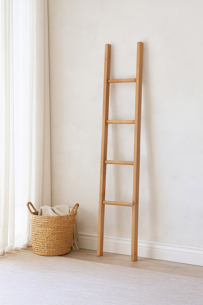 Biscottini Scala portasciugamani in legno finitura naturale