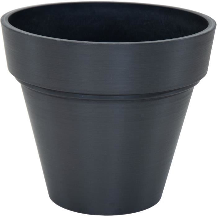 Vaso - MEGA COLLECTIONS - Ecostone Planter -  35 cm - H 30 cm - Nero