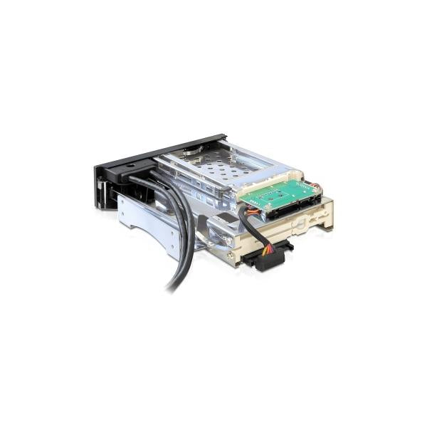 Delock Rack mobile 5.25 per 1 HDD SATA da 2,5 + 1 x 3,5 + 2 porte USB 3.0 - Rack di archiviazione mobile - 2,5", 3,5" (6,4 cm, 8,9 cm)