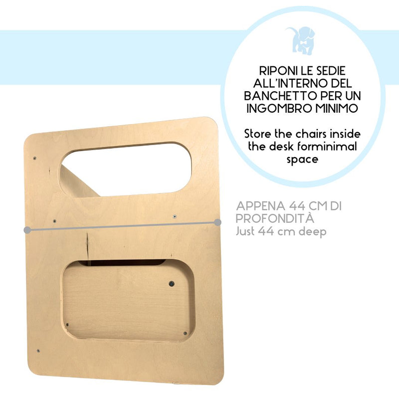 Banchetto/Panca + 2 Sedie Montessori
