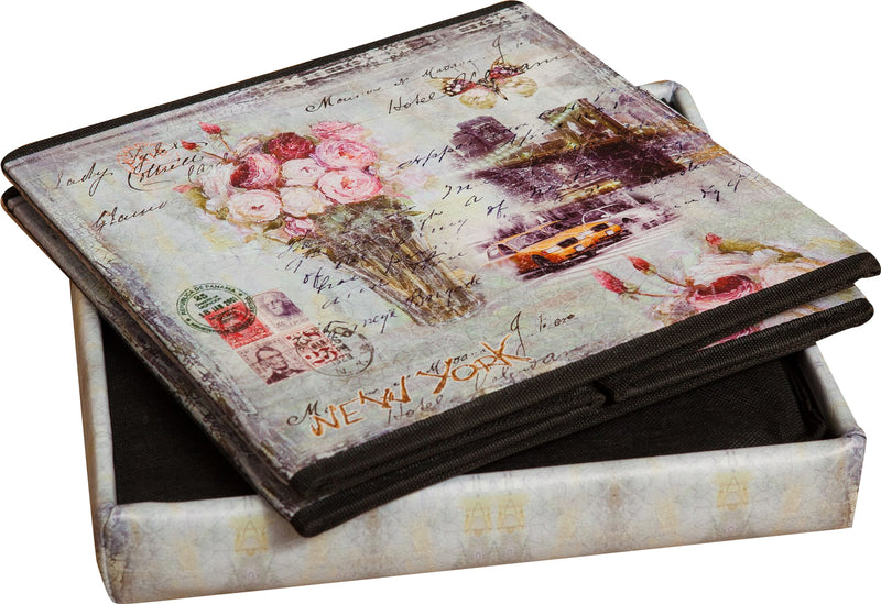 Biscottini Pouf contenitore richiudibile in ecopelle New York Praticissimo 32x32x32