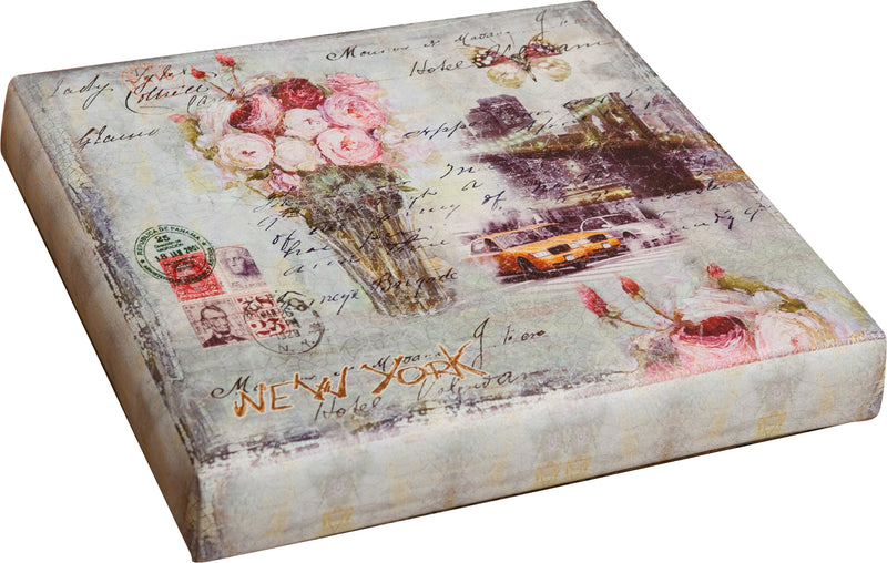 Biscottini Pouf contenitore richiudibile in ecopelle New York Praticissimo 32x32x32