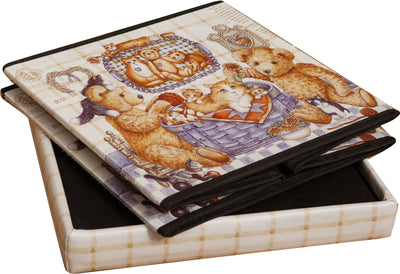 Biscottini Pouf contenitore richiudibile in ecopelle peluche Praticissimo 32x32x32