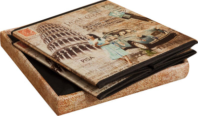 Biscottini Pouf contenitore richiudibile in ecopelle Pisa Praticissimo 32x32x32 realizzato