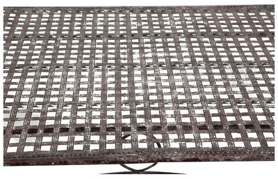 Biscottini Tavolo in ferro battuto smontabile finitura ruggine anticata 150x80x77 cm