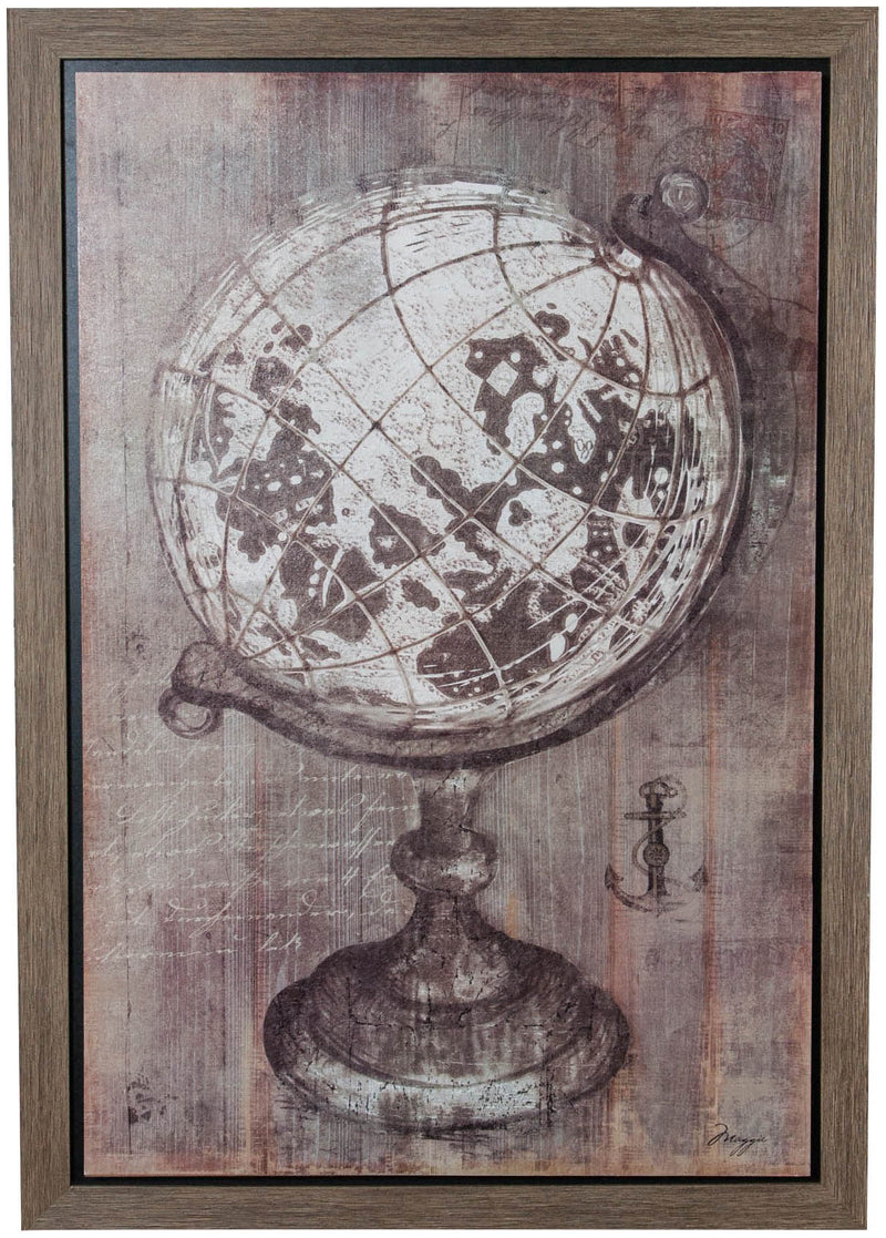 Biscottini Quadro in legno Dipinto anticato cornice L60xPR2xH90 cm Qualità Garantita