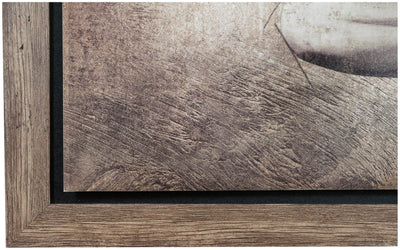 Biscottini Quadro in legno Dipinto anticato cornice L60xPR2xH90 cm Qualità Garantita