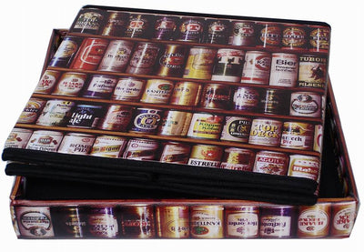 Biscottini Pouf contenitore richiudibile in ecopelle birra Praticissimo 32x32x32