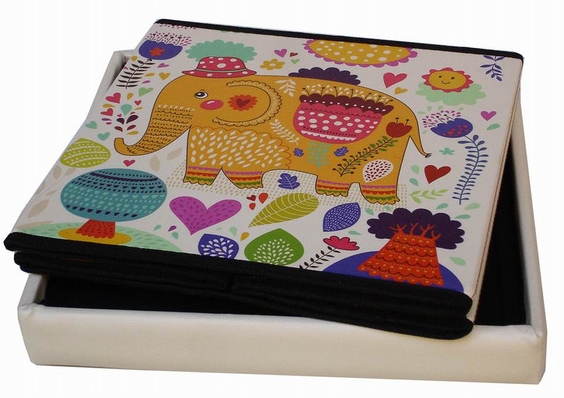 Biscottini Pouf contenitore richiudibile in ecopelle Praticissimo 32x32x32 realizzato