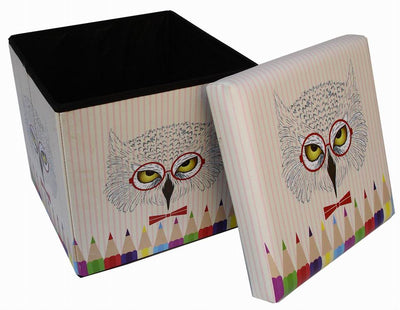 Biscottini Pouf contenitore richiudibile in ecopelle Praticissimo 32x32x32 realizzato