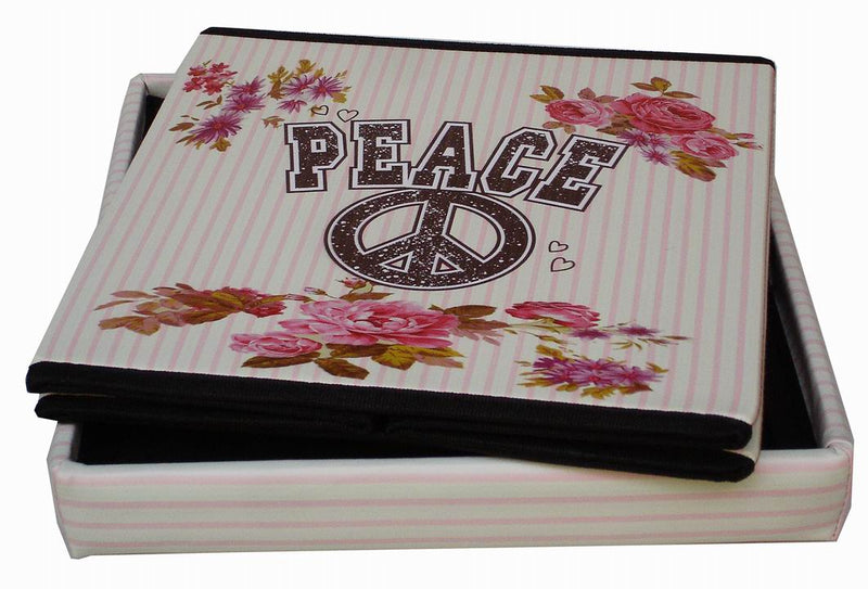 Biscottini Pouf contenitore richiudibile in ecopelle Praticissimo 32x32x32 realizzato