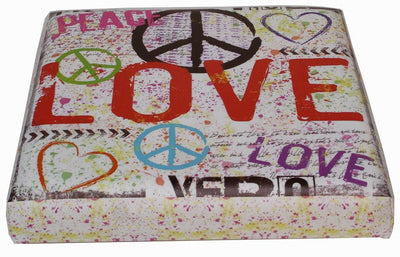 Biscottini Pouf contenitore richiudibile in ecopelle pace Praticissimo 32x32x32 realizzato