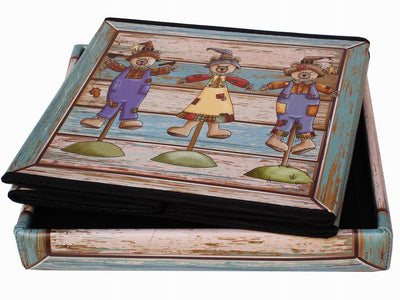 Biscottini Pouf contenitore richiudibile in ecopelle pupazzi Praticissimo 32x32x32