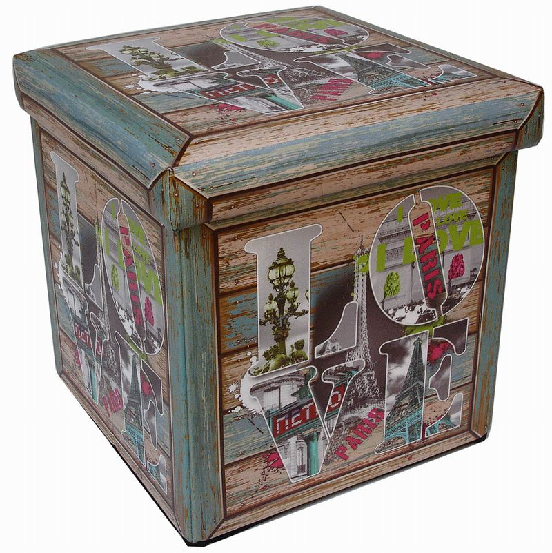 Biscottini Pouf contenitore richiudibile in ecopelle immagini Praticissimo 32x32x32