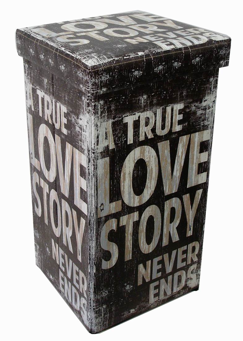 Biscottini Pouf contenitore richiudibile in ecopelle Praticissimo 32x32x60 realizzato