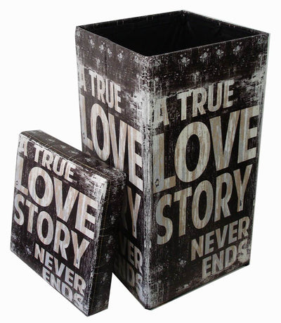 Biscottini Pouf contenitore richiudibile in ecopelle Praticissimo 32x32x60 realizzato