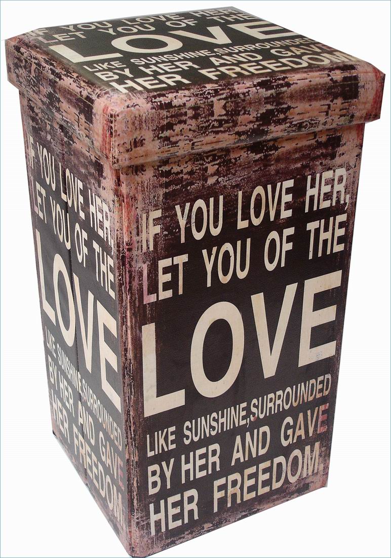 Biscottini Pouf contenitore richiudibile in ecopelle Praticissimo 32x32x60 realizzato