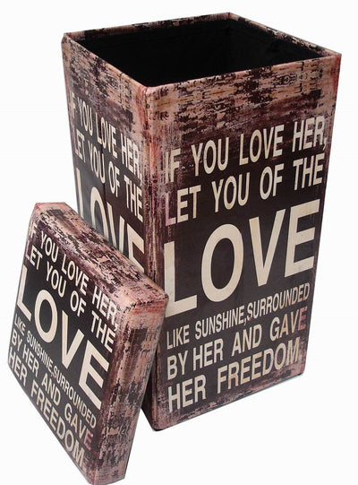 Biscottini Pouf contenitore richiudibile in ecopelle Praticissimo 32x32x60 realizzato