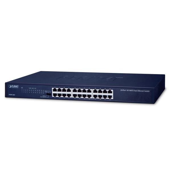PLANET FNSW-2401 switch di rete Non gestito Fast Ethernet [10/100] 1U Blu (24-Port 10/100Base-TX Fast - Ethernet Switch - Warranty: 36M)