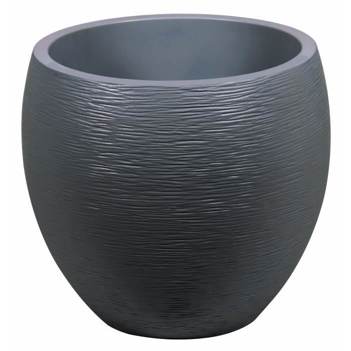 Grey 46L pot 50cm rotonda