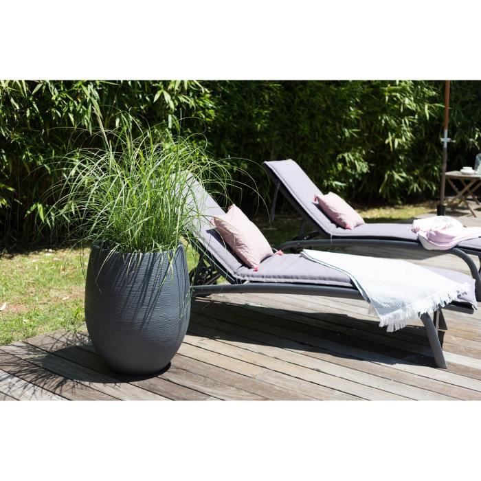 EDA Round Pot Grafit 50cm - Capacità 53L - Grigio antracite