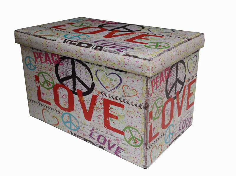 Biscottini Pouf contenitore richiudibile in ecopelle Praticissimo 60x36x36 realizzato