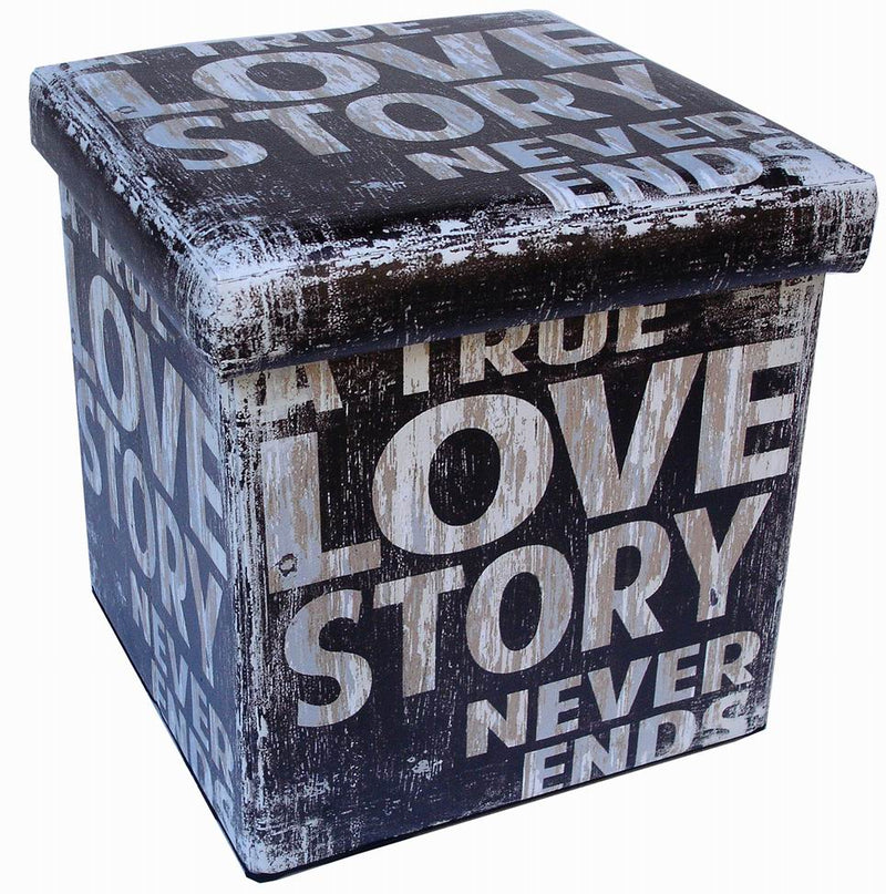 Biscottini Pouf contenitore richiudibile in ecopelle Praticissimo 38x38x38 realizzato