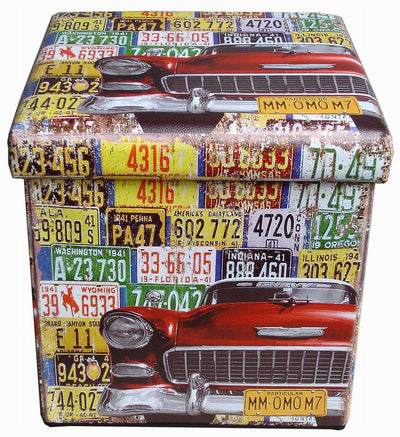 Biscottini Pouf contenitore richiudibile in ecopelle Praticissimo 38x38x38 realizzato