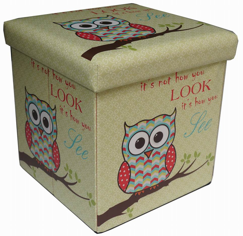 Biscottini Pouf contenitore richiudibile in ecopelle Praticissimo 38x38x38 realizzato