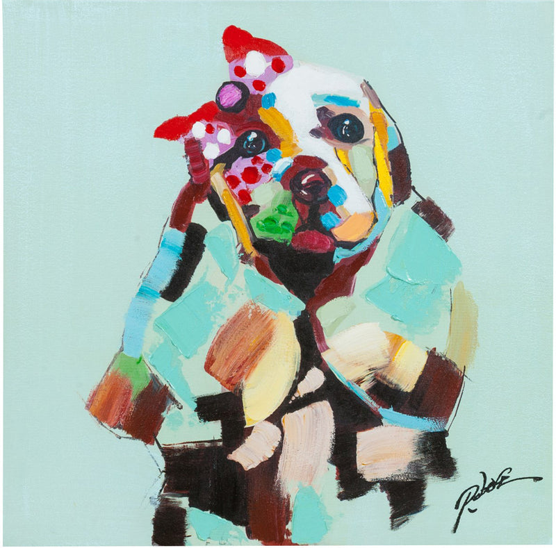 Biscottini Quadro olio su tela dipinto a mano 60x3x60 dare tocco L60xPR3xH60 L60xPR3xH60