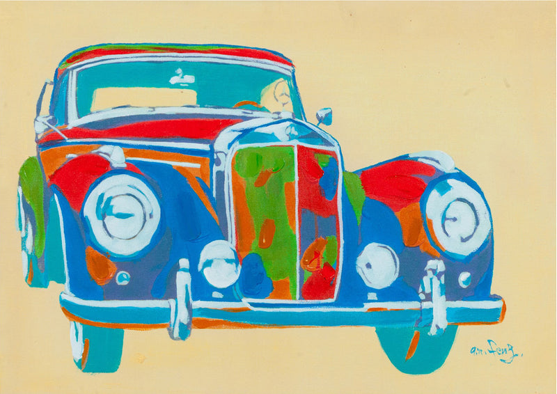 Biscottini Quadro olio su tela dipinto a mano auto multicolor 70x3x50 dare tocco