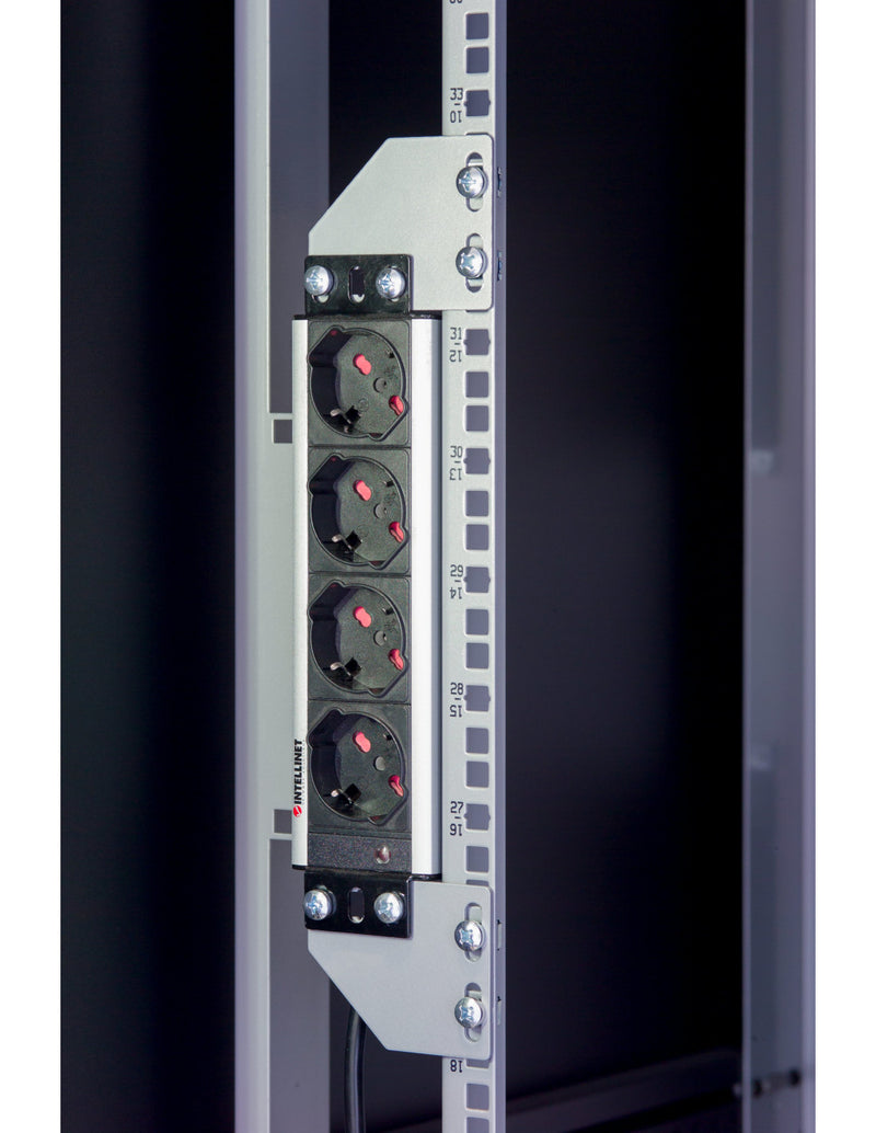 Staffe per Montaggio Verticale su Montanti Rack Nero