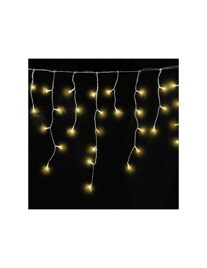 Catena Luminosa 400 Luci LED a Cascata Bianco Caldo IP44 con Timer