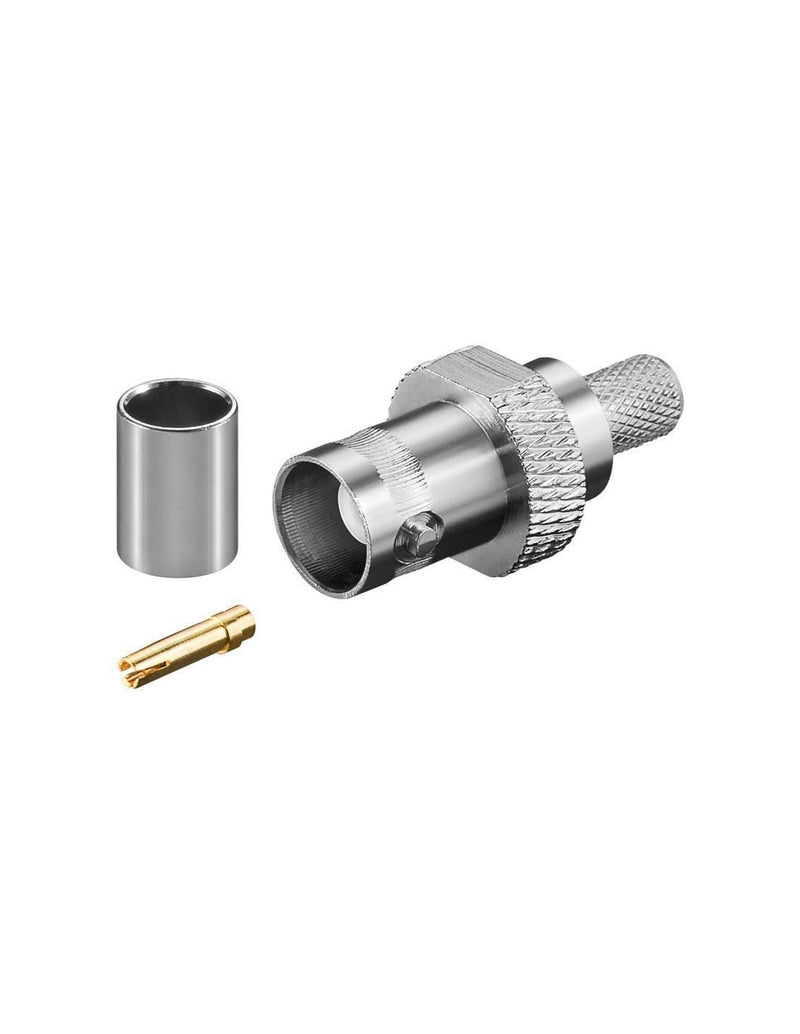 Connettore BNC Femmina a Crimpare per Cavo RG59/62